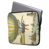 Vintage Science Fiction Steampunk Heißluftballon Laptopschutzhülle (Vorderseite Links)