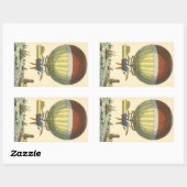 Vintage Science Fiction Steampunk Heißluftballon Rechteckiger Aufkleber (Blatt)