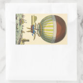Vintage Science Fiction Steampunk Heißluftballon Rechteckiger Aufkleber (Tasche)