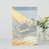 Vintage Science Fiction Steampunk Konvertible Car (Stehend Vorderseite)