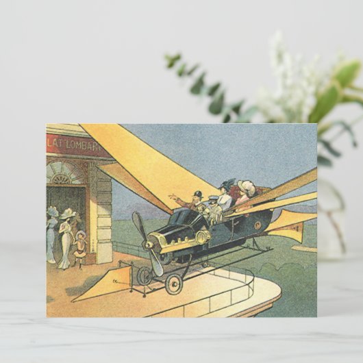 Vintage Science Fiction Steampunk Konvertible Car (Stehend Vorderseite)