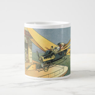 Vintage Science Fiction Steampunk Konvertible Car Jumbo-Tasse