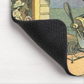 Vintage Science Fiction Steampunk Konvertible Car Mousepad (Ecke)