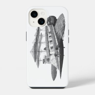 Vintage-Science-Fiction-Steampunk-Luftschiff-Eclip iPhone Hülle