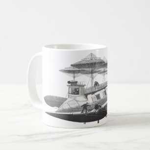 Vintage-Science-Fiction-Steampunk-Luftschiff-Eclip Kaffeetasse