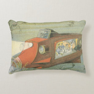 Vintage Science Fiction Steampunk U-Boot Dekokissen