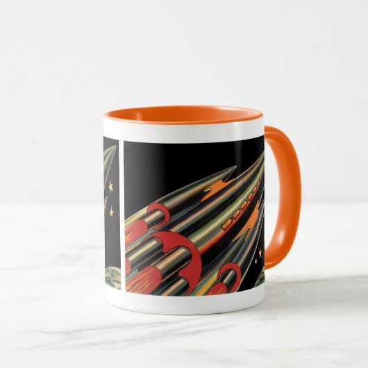 Vintage Science Fiction Tasse (VorderseiteRechts)