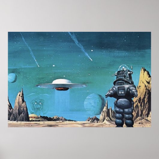 Vintage Science Fiction  UFO Poster (Vorne)