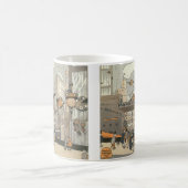 Vintage Science Fiction Urban Paris, Steam Punk Kaffeetasse (Mittel)