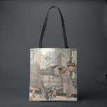 Vintage Science Fiction Urban Paris, Steam Punk Tasche<br><div class="desc">Vintage Abbildung Viktorianische Dampfpunk Science Fiction futuristische Reise und Transport Metropole Image. Die Stadt Paris,  Frankreich in der Zukunft mit persönlichen großen Flugzeug anstelle von Autos und der Gare du Nord Metro Bahnhof.</div>