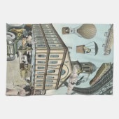 Vintage Science Fiction, Viktorianischer Dampfpunk Handtuch (Horizontal)