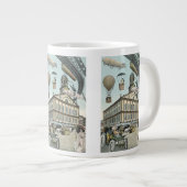 Vintage Science Fiction, Viktorianischer Dampfpunk Jumbo-Tasse (Vorderseite Rechts)