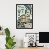 Vintage Science Fiction, Viktorianischer Dampfpunk Poster (Heimbüro)