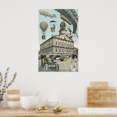 Vintage Science Fiction, Viktorianischer Dampfpunk Poster (Küche)