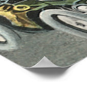 Vintage Science Fiction, Viktorianischer Dampfpunk Poster (Ecke)