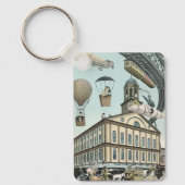 Vintage Science Fiction, Viktorianischer Dampfpunk Schlüsselanhänger (Vorderseite)