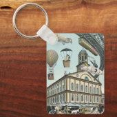 Vintage Science Fiction, Viktorianischer Dampfpunk Schlüsselanhänger (Vorderseite)