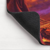 Vintage Science Fiction Vulkan Planet w Red Lava Mousepad (Ecke)