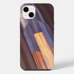 Vintage-Science-Fiction-Weltraumschiff-Raketen iPhone Hülle