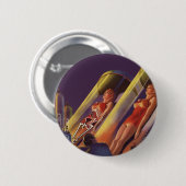 Vintage Science Fiction, Wissenschaftler von Sci F Button (Vorne & Hinten)
