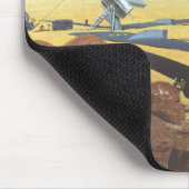 Vintage Science Fiction Wüstenplanet mit Raketen Mousepad (Ecke)