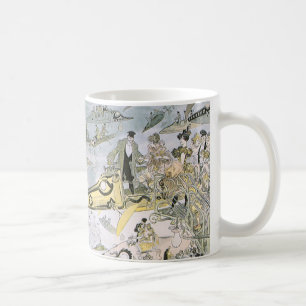 Vintage Science-Fiction-Zukunftsautos, Taxen Kaffeetasse