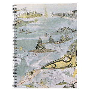 Vintage Science-Fiction-Zukunftsautos, Taxidienst Notizblock