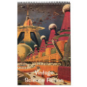 Vintage SciFi-Illustrationen, Retro-Science Fictio Kalender (Titelbild)