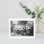 Vintage Scooter-Postkarte | Old Scooter | Paris Postkarte (Stehend Vorderseite)