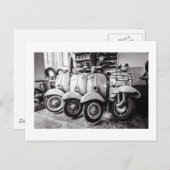 Vintage Scooter-Postkarte | Old Scooter | Paris Postkarte (Vorne/Hinten)
