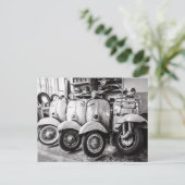 Vintage Scooter-Postkarte | Old Scooter | Paris Postkarte (Stehend Vorderseite)