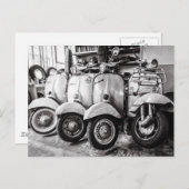 Vintage Scooter-Postkarte | Old Scooter | Paris Postkarte (Vorne/Hinten)