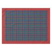 Vintage Scottish Plaid in red & blue Tischdecke (Vorderseite (Horizontal))