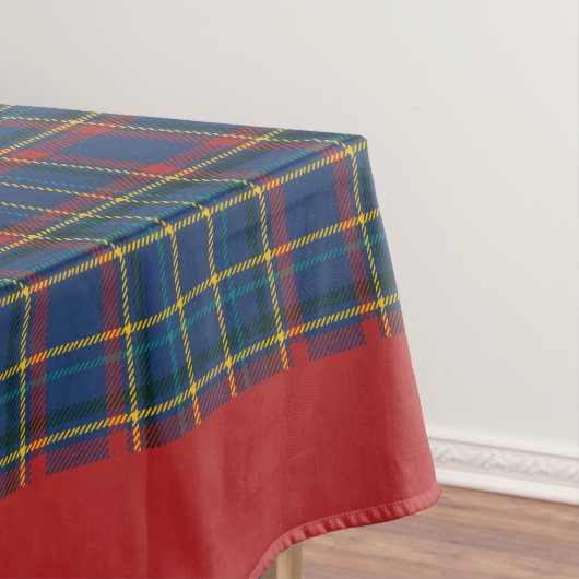 Vintage Scottish Plaid in red & blue Tischdecke (Beispiel)