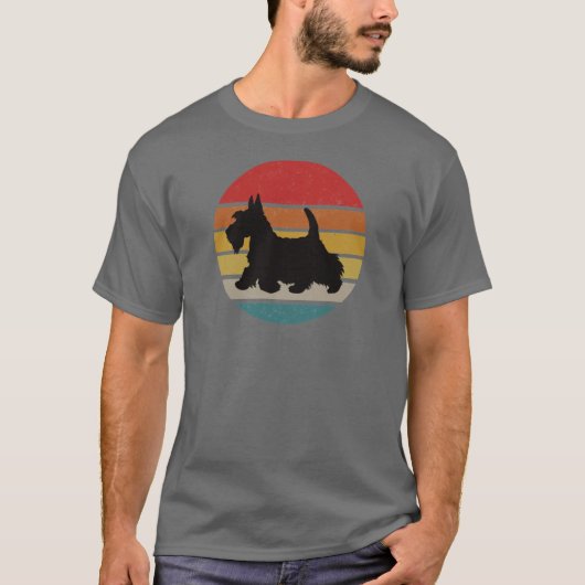 vintage scottish terrier friends T-Shirt (Vorderseite)
