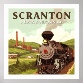 Vintage Scranton Pennsylvania Poster (Vorne)