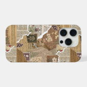 Vintage Scrapbook Collage Aesthetic phone case iPhone Hülle (Rückseite (Horizontal))