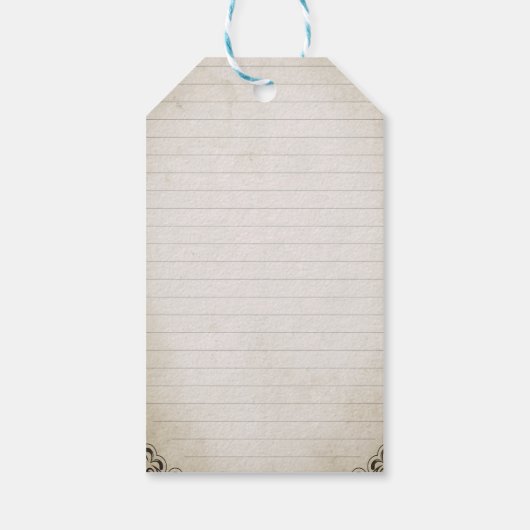 Vintage Scrapbook Collage Geschenkanhänger (Rückseite)