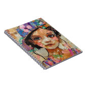 Vintage-Scrapbook-Collage-Gesicht (1) Notizblock (Rechte Seite)