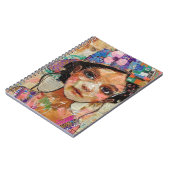 Vintage-Scrapbook-Collage-Gesicht (1) Notizblock (Linke Seite)