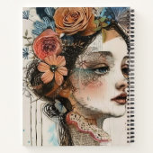 Vintage-Scrapbook-Collage-Gesicht (2) Notizblock (Rückseite)
