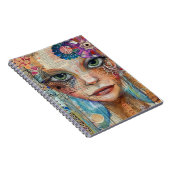 Vintage-Scrapbook-Collage-Gesicht (3) Notizblock (Rechte Seite)
