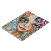 Vintage-Scrapbook-Collage-Gesicht (3) Notizblock (Linke Seite)