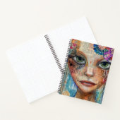 Vintage-Scrapbook-Collage-Gesicht (3) Notizblock (Innenseite)