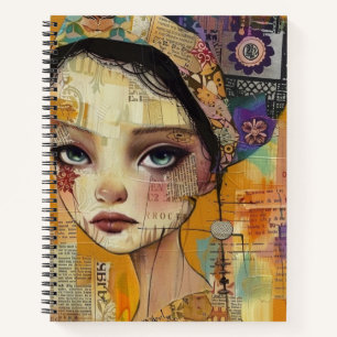 Vintage-Scrapbook-Collage-Gesicht (4) Notizblock