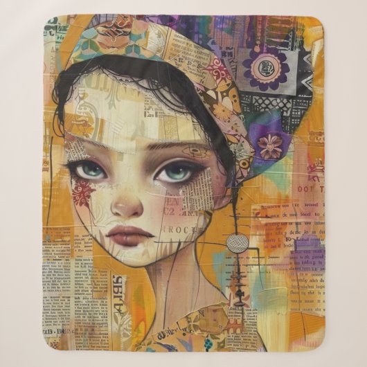 Vintage-Scrapbook-Collage-Gesicht (4) Sherpadecke (Vorderseite)