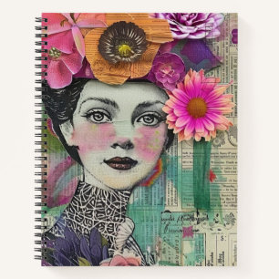 Vintage-Scrapbook-Collage-Gesicht (5) Notizblock