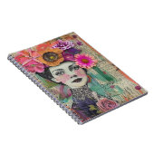 Vintage-Scrapbook-Collage-Gesicht (5) Notizblock (Rechte Seite)
