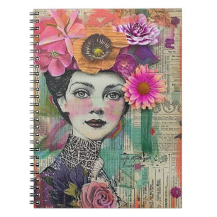 Vintage-Scrapbook-Collage-Gesicht (5) Notizblock