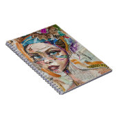 Vintage-Scrapbook-Collage-Gesicht (6) Notizblock (Rechte Seite)